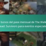 Los bonos del pase mensual de The Walking Dead: Survivors para eventos especiales