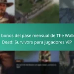 Los bonos del pase mensual de The Walking Dead: Survivors para jugadores VIP