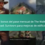 Los bonos del pase mensual de The Walking Dead: Survivors para mejoras de edificios