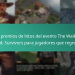 Los premios de hitos del evento The Walking Dead: Survivors para jugadores que regresan