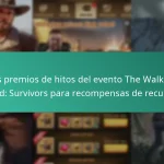 Los premios de hitos del evento The Walking Dead: Survivors para recompensas de recursos