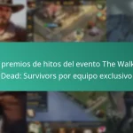 Los premios de hitos del evento The Walking Dead: Survivors por equipo exclusivo
