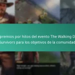 Los premios por hitos del evento The Walking Dead: Survivors para los objetivos de la comunidad