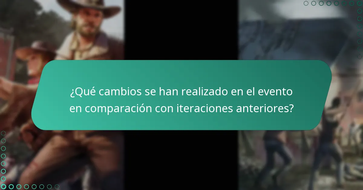 ¿Qué cambios se han realizado en el evento en comparación con iteraciones anteriores?